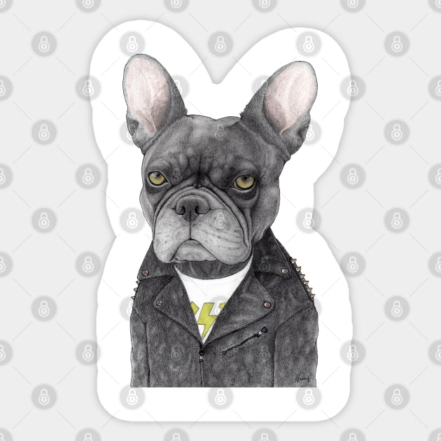 Hard Rock French Bulldog Sticker by Barruf